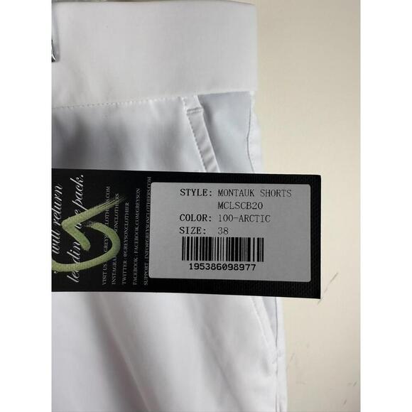 *NWT* Greyson Shorts White 38 Golf Montauk Casual Performance Stretch 8" - Picture 2 of 3